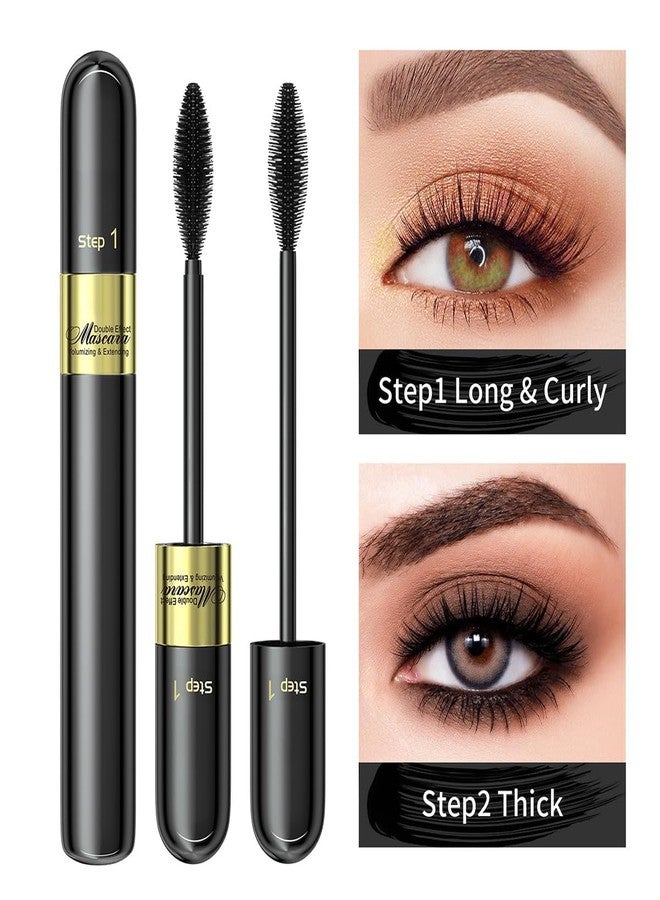 Tiejdhr Telescopic Tubing Mascara, 2 in 1 Vibely Long-Lasting Waterproof & Smudge-Proof 4D Silk Fiber, Volume and Length Black No Flaking and No Clumping (Pack of 1) - Image 2