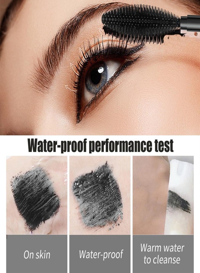 Tiejdhr Telescopic Tubing Mascara, 2 in 1 Vibely Long-Lasting Waterproof & Smudge-Proof 4D Silk Fiber, Volume and Length Black No Flaking and No Clumping (Pack of 1) - Image 3