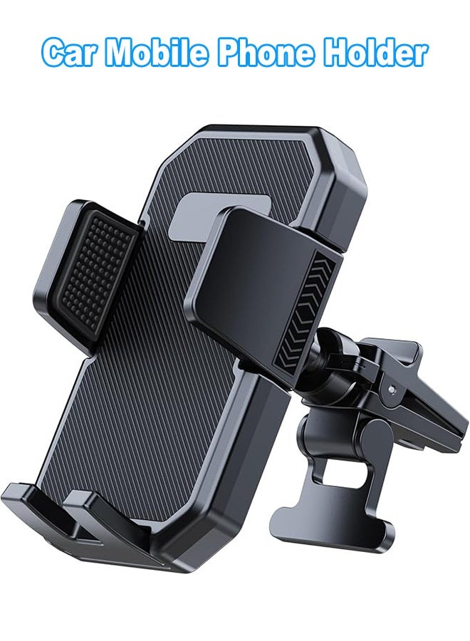 YIM-VIBEHAUS Phone Holder for Car, Air Vent Type Phone Stand Car Mount, Hands Free Cell Phone Automobile Clamp Cradles Fit for iPhone Android and All Smartphones（Black） - Image 1