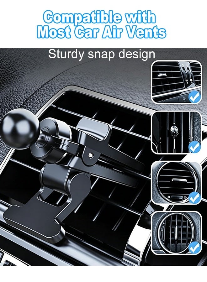 YIM-VIBEHAUS Phone Holder for Car, Air Vent Type Phone Stand Car Mount, Hands Free Cell Phone Automobile Clamp Cradles Fit for iPhone Android and All Smartphones（Black） - Image 5