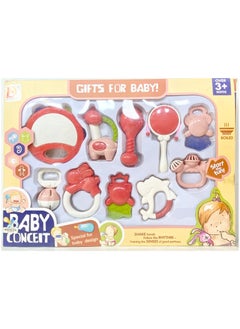 baby concert 10-Piece Baby Rattles & Teethers Set - Safe Educational & Fun Toys for Babies 3+ Months - Colorful High-Quality Design 