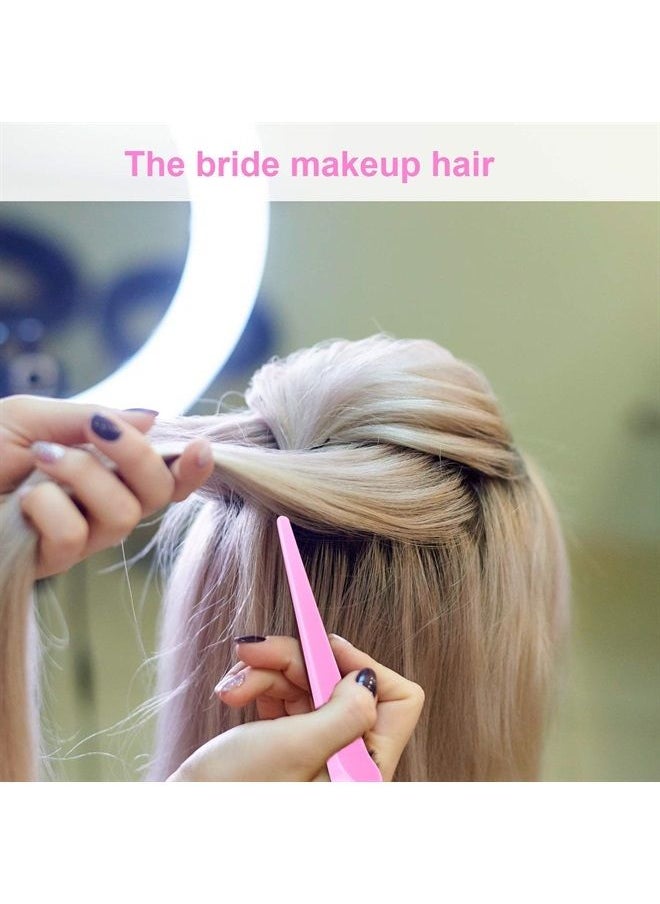 Yaomiao 6 Pieces Nylon Teasing Hair Brushes, Three Row Salon Teasing Brush, Rat Tail Combs for Back Combing, Root Teasing to Add Volume and Hair Care Scalp Massage for Hair Growth  - Image 4