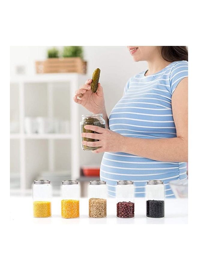 NIBEMINENT 12-Piece Mason Jar Lid Cover Silver 7x7x1.4cm - Image 4