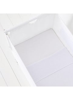 Snuz Pack of 2 Crib Fitted Sheets, Design Ed To Fit Pod Bedside Cribs, 100% Cotton, Infant And Baby, Patternwhite, Fitted Sheet Size - 44 X 80Cm  - Image 4