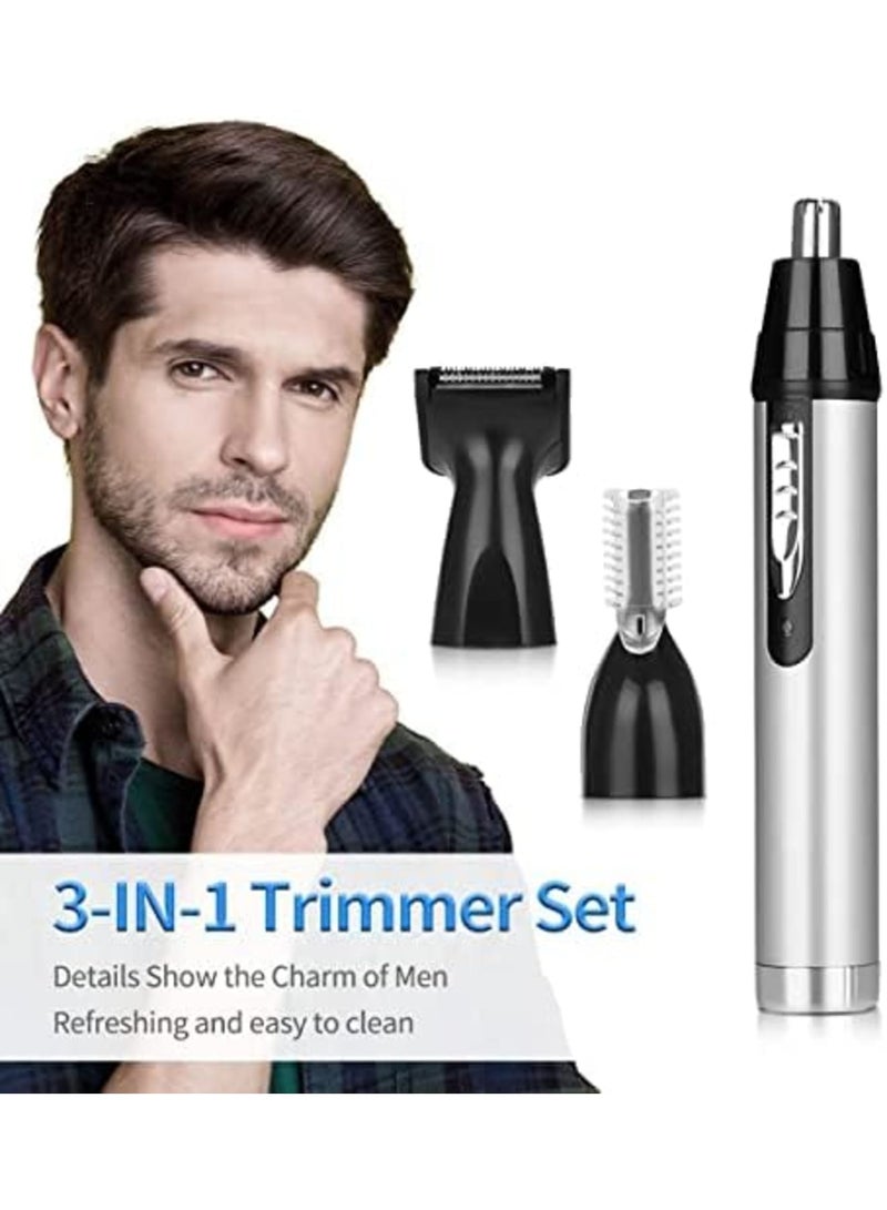 Luckam Nose Hair Trimmer, USB Rechargeable Nose Hair Trimmer, Male and Female Nose Hair Trimmer, Easy to Clean With Electric Ear Hair Trimmer (White) - Image 3