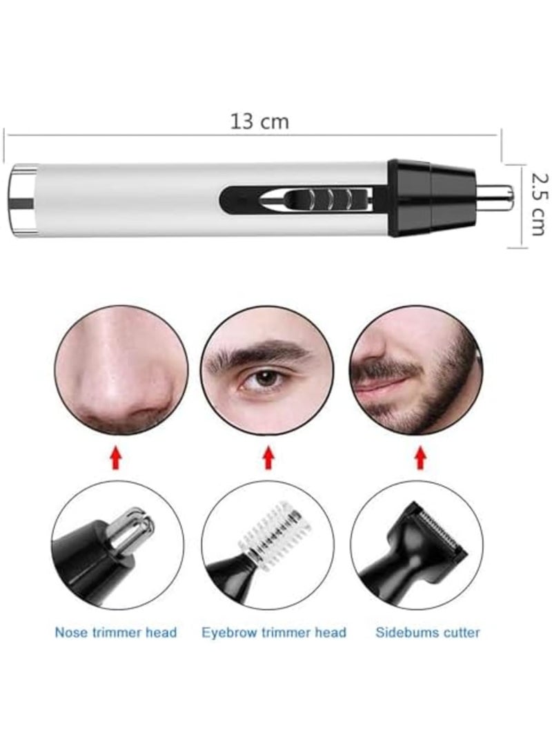 Luckam Nose Hair Trimmer, USB Rechargeable Nose Hair Trimmer, Male and Female Nose Hair Trimmer, Easy to Clean With Electric Ear Hair Trimmer (White) - Image 4