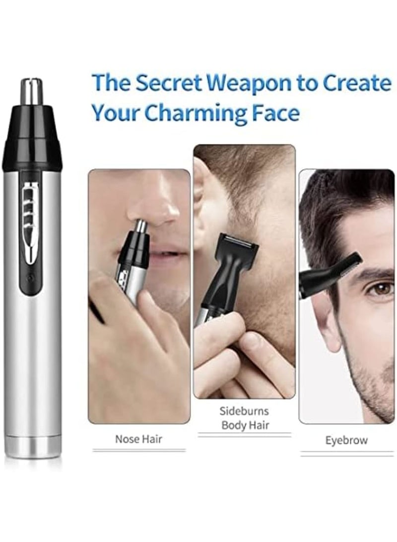 Luckam Nose Hair Trimmer, USB Rechargeable Nose Hair Trimmer, Male and Female Nose Hair Trimmer, Easy to Clean With Electric Ear Hair Trimmer (White) - Image 2