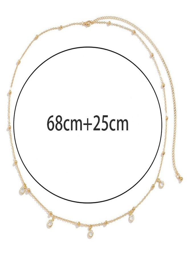 Hodaqe 3 Pcs Waist Chain, Adjustable Gold Waists Chain for Women For Saree, Stylish Design Multilayered Belly Chain For Women and Girls, Hip Chains for The Waist Bikini Jewelry - Image 2