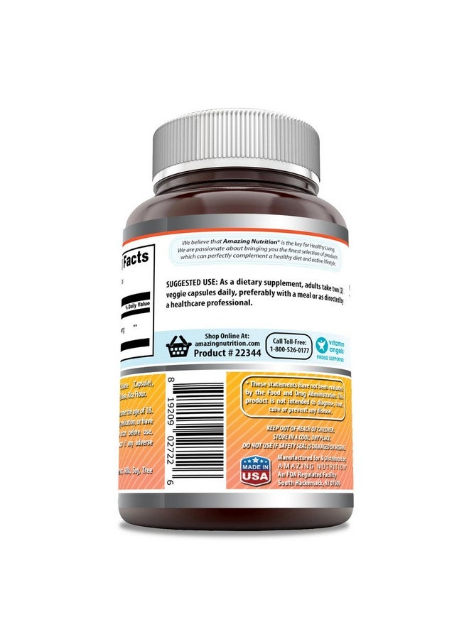 Amazing Nutrition مكمل بيربرين من أمازينغ فورمولا | 1200 ملغ لكل حصة | 60 كبسولة نباتية | غير معدلة وراثيًا | خالية من الغلوتين | مصنوعة في الولايات المتحدة - Image 3