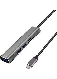 NIBEMINENT T325 5-in-1 USB Hub Silver Gray  - Image 1