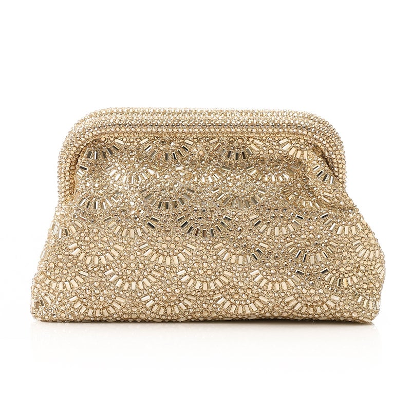 Mr.joe Rhinestone Soiree Clutch - Gold - Image 3