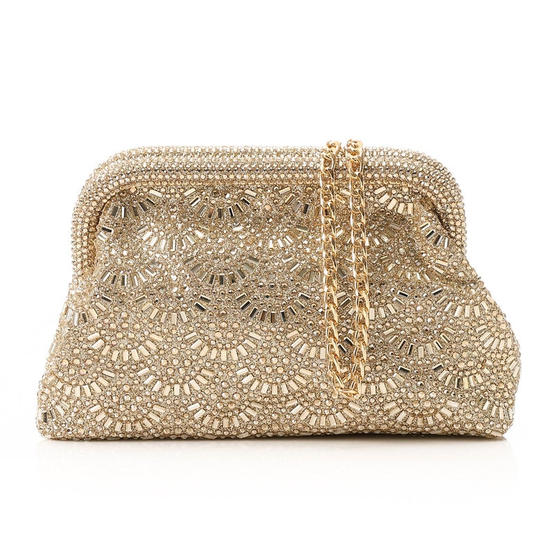 Mr.joe Rhinestone Soiree Clutch - Gold - Image 1