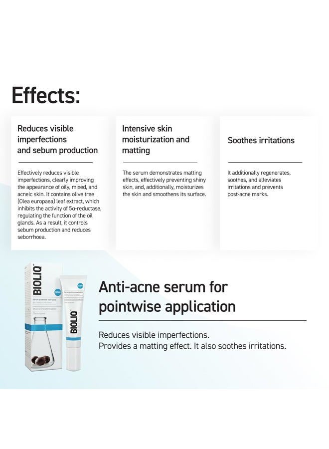 Bioliq Dermo Anti-Acne Spotwise Application Serum - Reduces Imperfections, Soothes Irritation & Regenerates Skin - With Oleanolic Acid from Olive Tree Leaves - Protection from Free Radicals - 15ml - Image 4