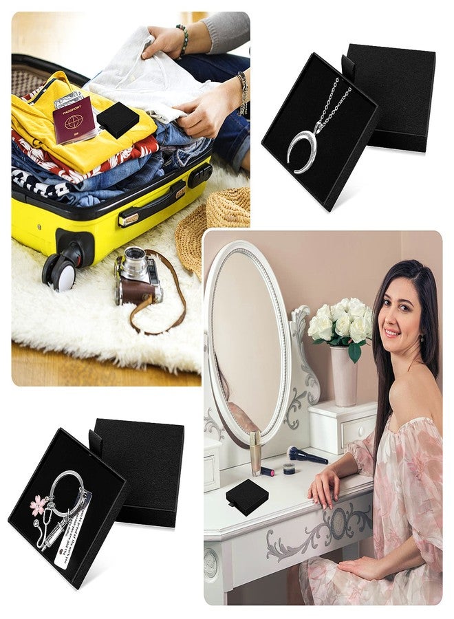 Yolev 2Pcs Jewelry Gift Box Bracelet Gift Boxes Necklace Bracelet Earring Kraft Organizer Box Square Gift Boxes for Jewellery for Valentine's Day Birthday Christmas Anniversaries Present Wrapping - Image 5