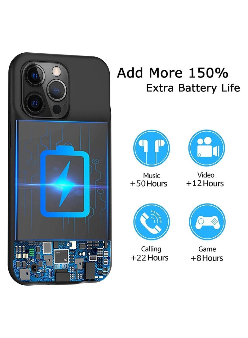 (4500mAh)Portable Battery Pack, Rechargeable Smart Charger Case For Iphone 13 Pro Max - Image 3