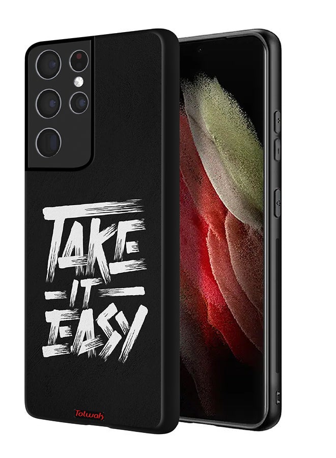 Tolwak Samsung Galaxy S21 Ultra 5G Protective Case Cover Take It Easy - Image 1