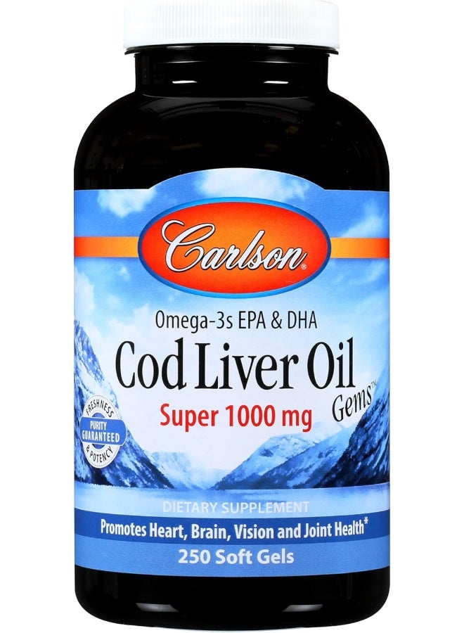 Carlson Norwegian Cod Liver Oil, 100 Softgels - Image 1