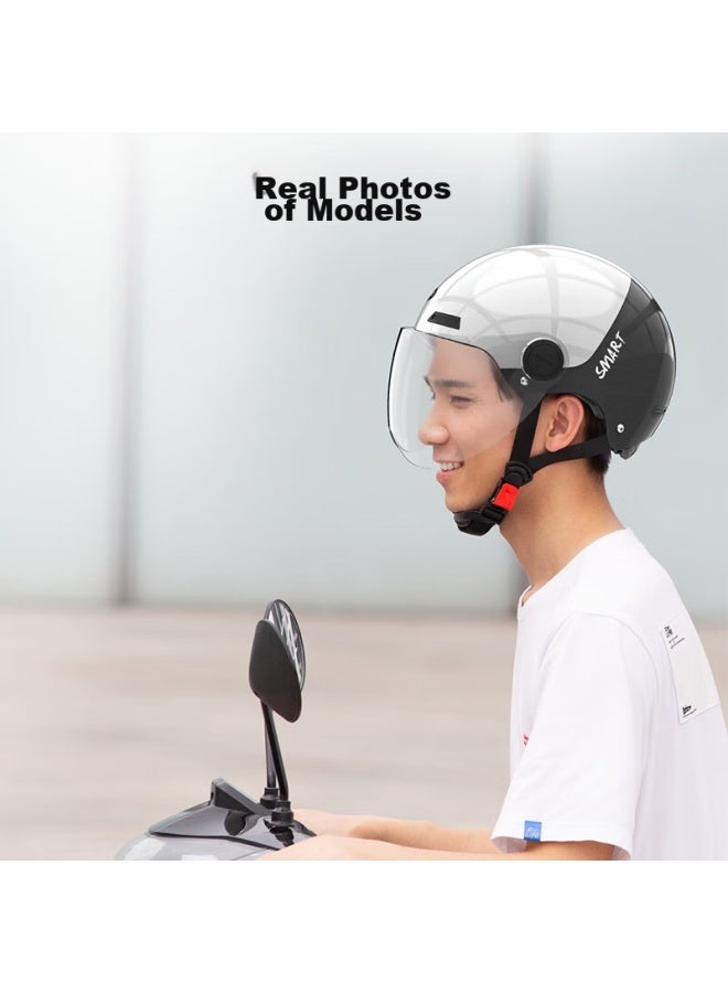 Smart4u Bluetooth Helmet, Electric Scooter And Motorcycle Helmet With Bluetooth Headset, Half Helmet For Adult Men And Women, Eh10b Black - Image 4
