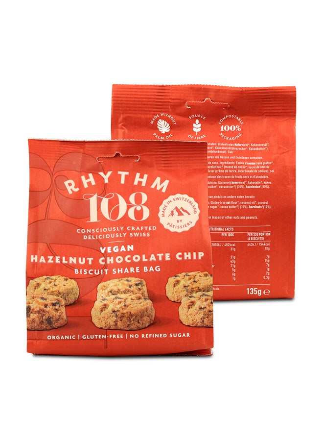 RHYTHM 108 Vegan Hazelnut Chocolate Chip Cookies 135grams