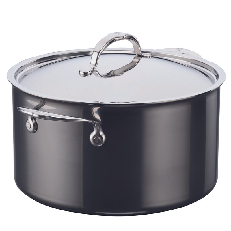 Hestan  NanoBond Collection  Titanium Stainless Steel 8Quart Stock Pot with Lid  Toxin PFAS  Chemical Free Clean Cookware Induction Cooktop Compatible