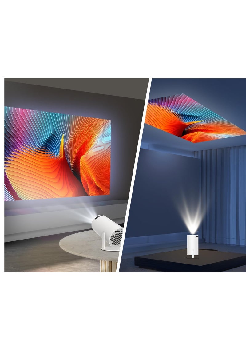 ELTRAZONE - Free Style Projector for Home 4K support 720P Native HD Portable Projector Android 11 YouTube Builtin Apps 5G WiFi Auto Keystone 3500 lumens (350 ANSI) 3 Watt Speaker 176" Screen Compatible 4K TV Stic - Image 1