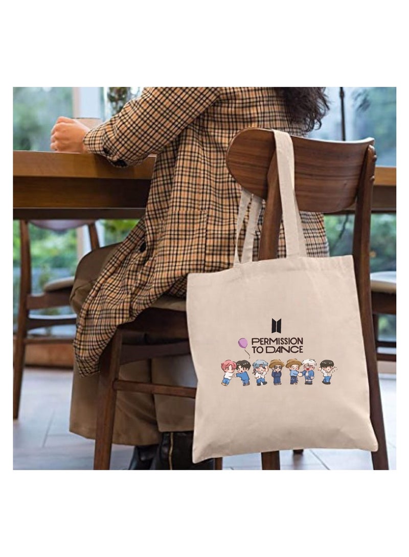 BTS - Cotton bags - Reusable cotton bags - Eco Friendly - Light Weight - For grocery, school, office, Travel - Image 3