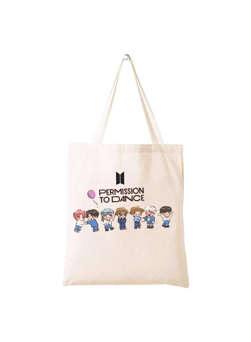 BTS - Cotton bags - Reusable cotton bags - Eco Friendly - Light Weight - For grocery, school, office, Travel - Image 1