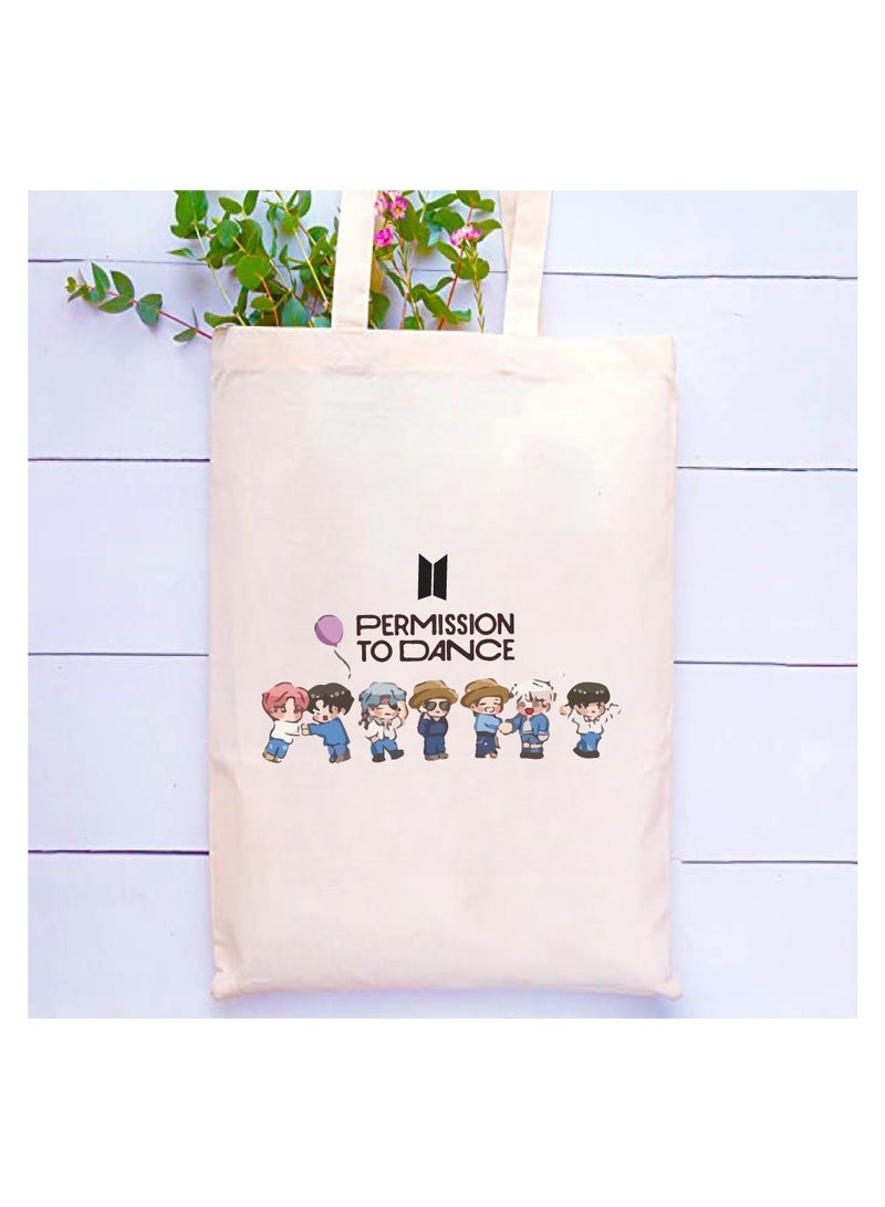 BTS - Cotton bags - Reusable cotton bags - Eco Friendly - Light Weight - For grocery, school, office, Travel - Image 2