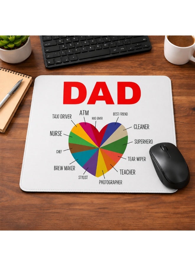 PRINTSHOP4ME Make Dad's Workday More Comfortable With Our Father's Day Mouse Pad - Non-Slip Base And Smooth Surface For Precise Mouse Control - A Thoughtful Gift - Image 3