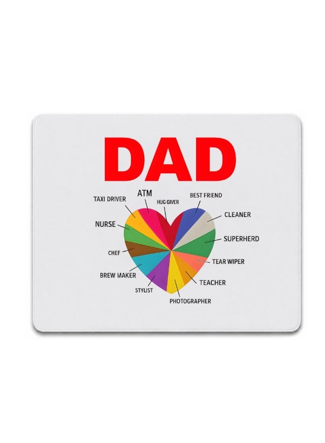 PRINTSHOP4ME Make Dad's Workday More Comfortable With Our Father's Day Mouse Pad - Non-Slip Base And Smooth Surface For Precise Mouse Control - A Thoughtful Gift - Image 1