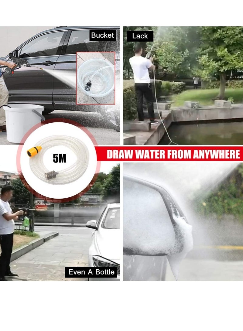 24V Cordless Portable Washer Electric High Pressure Cleaner Machine 200W 30Bar Lithium Handheld Car Cleaning Device With Foam Generator Nozzle Water Pump - Image 3