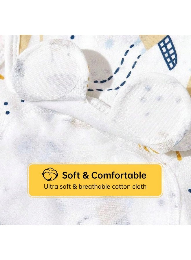 EUBUY 3 Sets Baby Swaddle Sleep Sack with Hat Set, Soft Swaddling Blankets Cute Baby Swaddling Blankets for 0-3 Months - Image 4