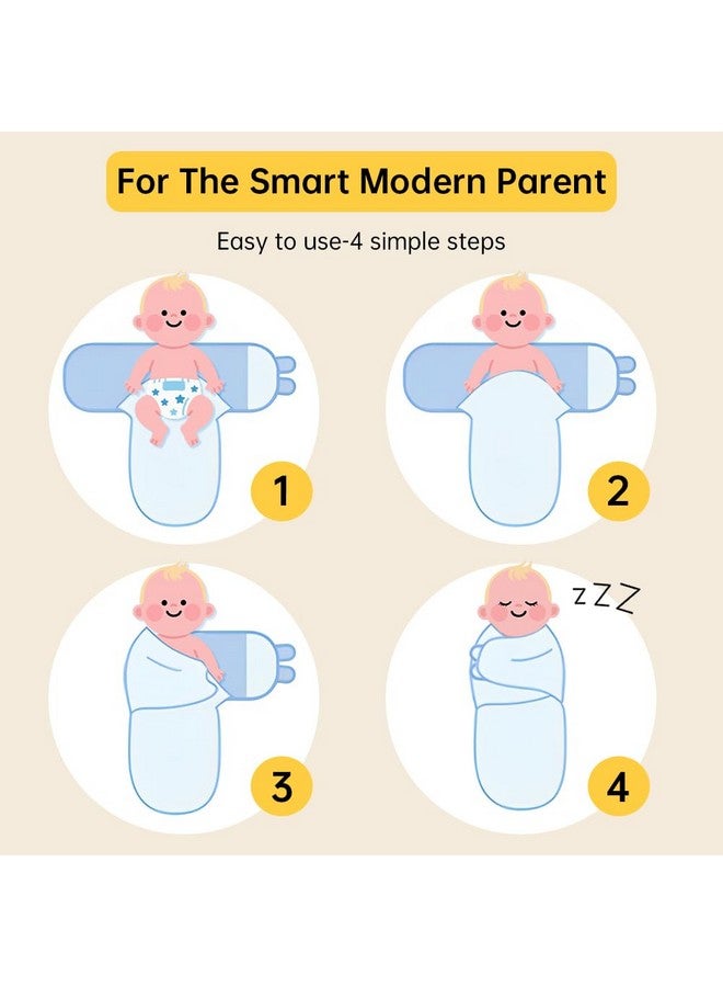 EUBUY 3 Sets Baby Swaddle Sleep Sack with Hat Set, Soft Swaddling Blankets Cute Baby Swaddling Blankets for 0-3 Months - Image 3