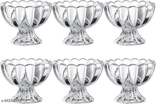 VISMII Glass Ice Cream Cup Cute Footed Tulip Clear Glass Dessert BowlsPerfect for Dessert Sundae Ice Cream Fruit Salad Snack Cocktail Condiment Trifle and Christmas Holiday Party120 ml6 pc - Image 2