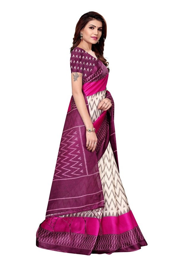 Yashika art silk with blouse piece Saree (SDPL-INSTA_ Wine_ FS) - Image 3