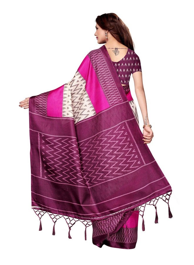 Yashika art silk with blouse piece Saree (SDPL-INSTA_ Wine_ FS) - Image 5