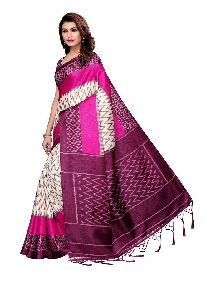 Yashika art silk with blouse piece Saree (SDPL-INSTA_ Wine_ FS) - Image 2