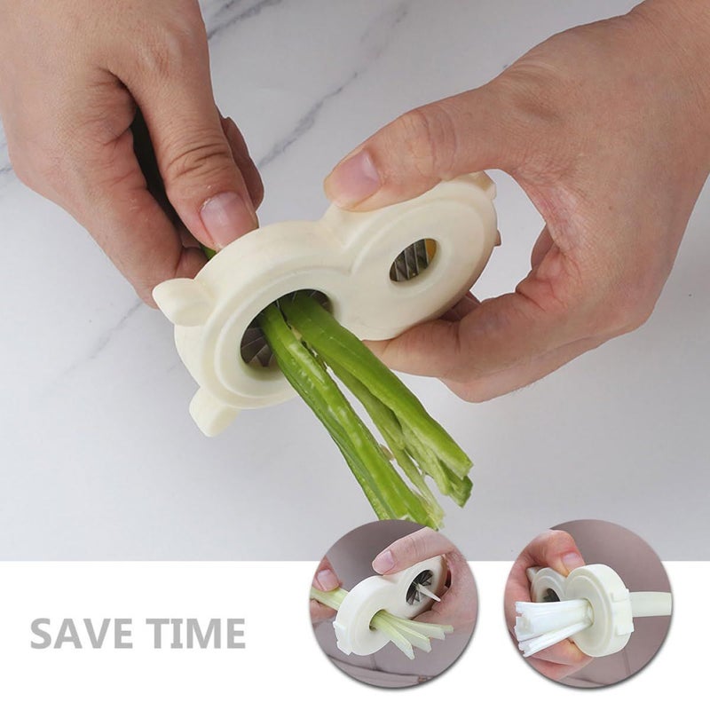 VG 2 Piece Multifunction Onion Scallion Shredder Vegetable Garlic Grater Food Chopper Kitchen Slicer Cutting And Shredding Tool - Image 5