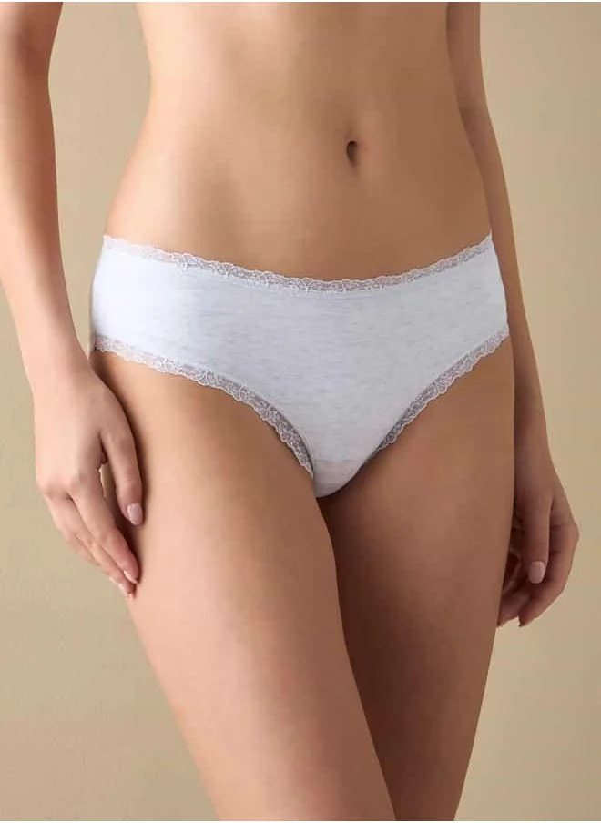 سبلاش فيڤ Bikini Briefs with Lace Detail Waistband