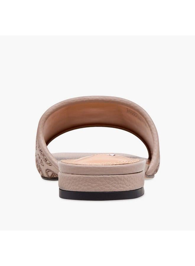 ELLE Women's Laser Cut Detail Slip-On Flat Sandals - Image 5