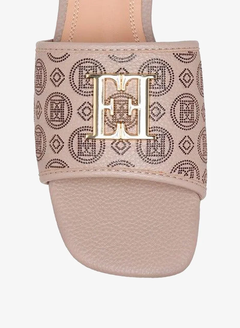 ELLE GREY Women's Laser Cut Detail Slip-On Flat Sandals for Women | Best Price UAE