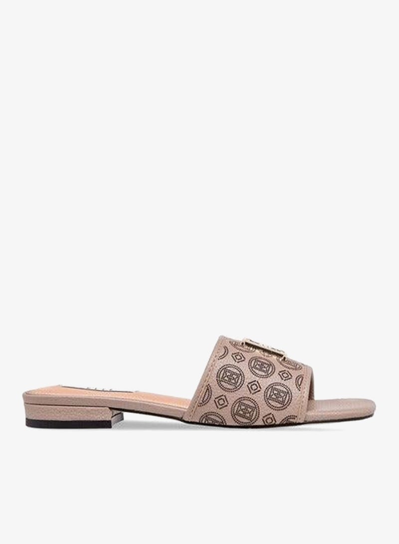 ELLE Women's Laser Cut Detail Slip-On Flat Sandals - Image 2