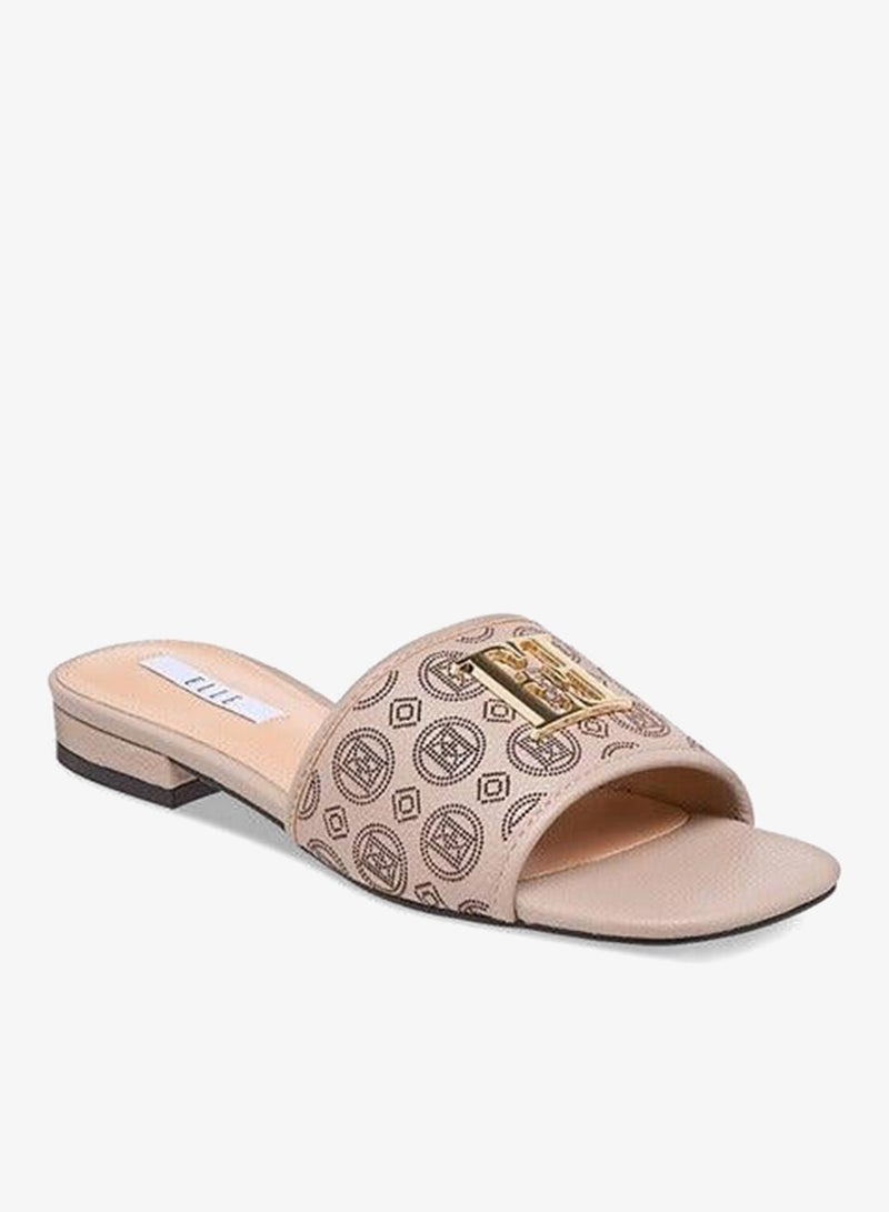 ELLE Women's Laser Cut Detail Slip-On Flat Sandals - Image 3