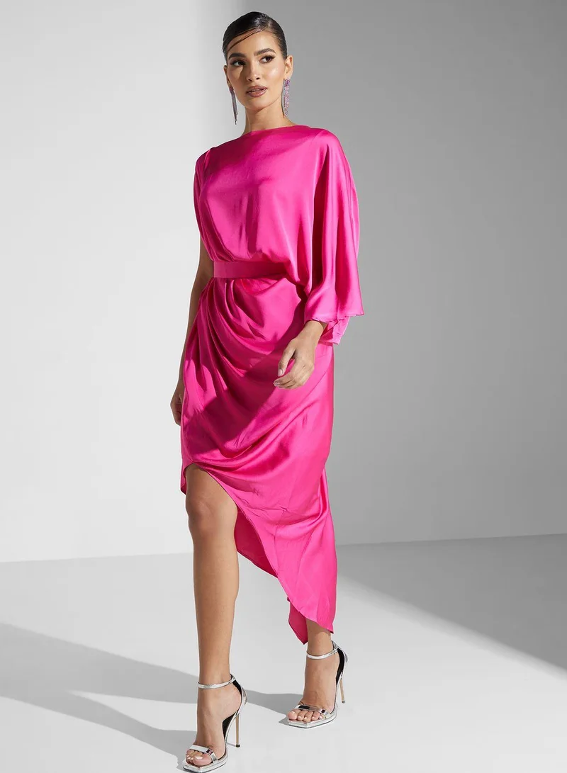 جولدن ابل Plain Ruched  Dress