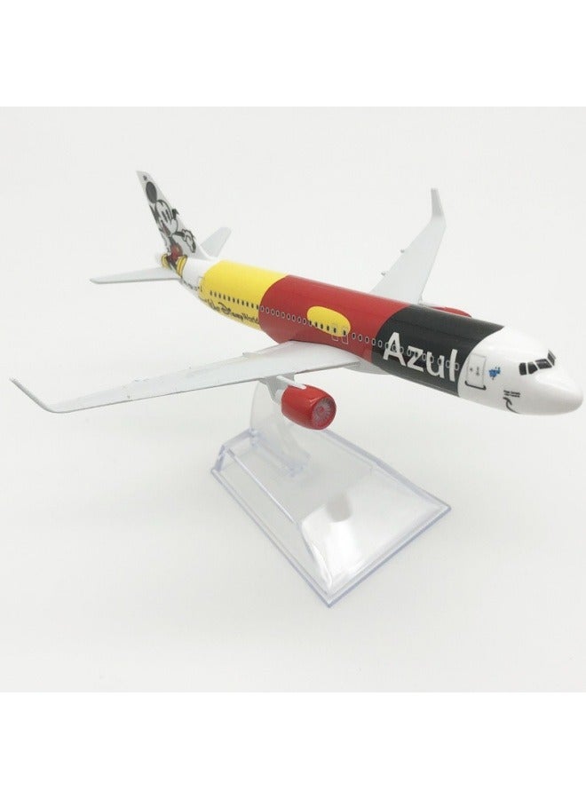 general 16cm Alloy Airplane Tabletop Display Model 1:400 Scale Mickey Mouse A320 Airplane Model Decoration Toys Furniture Decorations Collection Gifts - Image 2