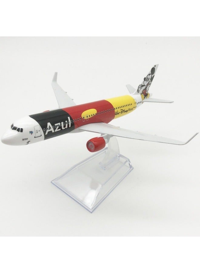 general 16cm Alloy Airplane Tabletop Display Model 1:400 Scale Mickey Mouse A320 Airplane Model Decoration Toys Furniture Decorations Collection Gifts - Image 3
