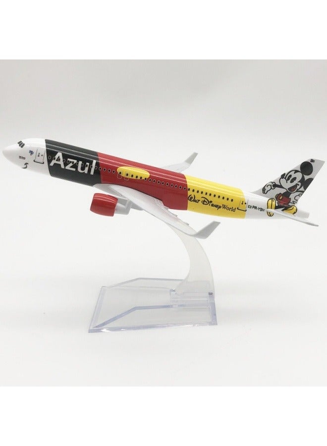 general 16cm Alloy Airplane Tabletop Display Model 1:400 Scale Mickey Mouse A320 Airplane Model Decoration Toys Furniture Decorations Collection Gifts - Image 4