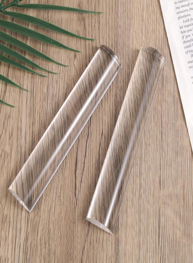 Sinbana 4pcs Mahjong Card Line Reader, 15.5x3cm/6.1x1.2in Acrylic Mahjong Card Line Reader Clear Magnifying Bar for Reading Small Prints Books Game Tiles & Newspapers - Image 3