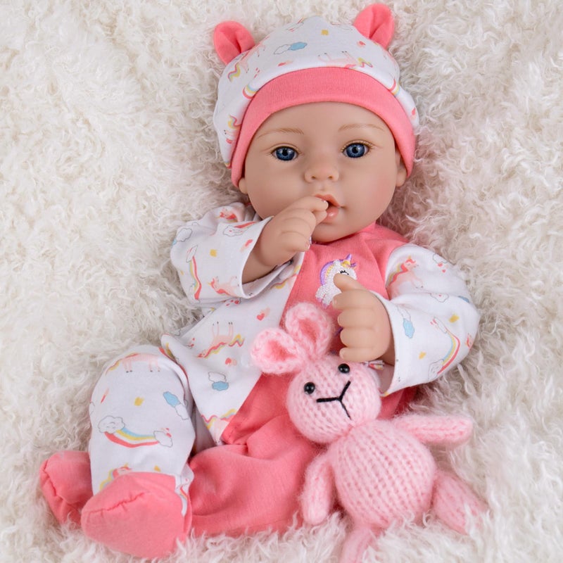 Aori Reborn Baby Dolls Lifelike 18inch Real Life Newborn Girl with UltraRealistic Handcrafted Details Flexible Limbs Gift Set for Kids 3 Parents Elderly and Collectors - Image 3