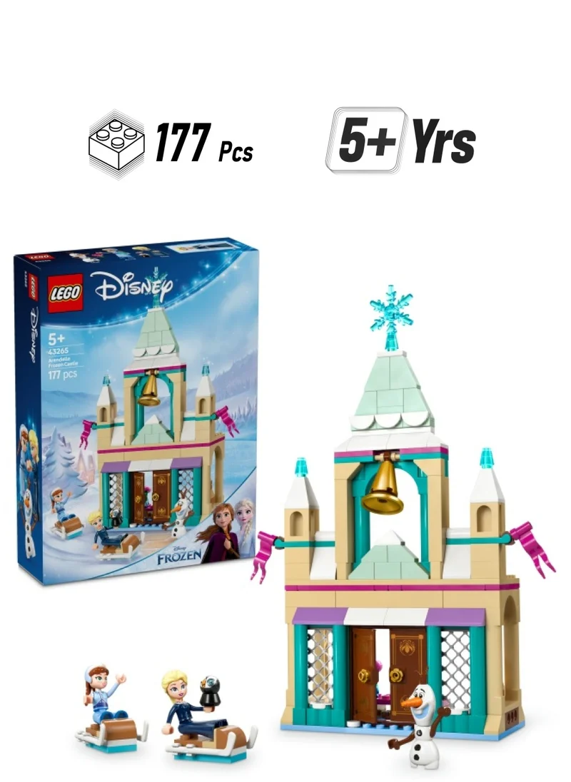 ليغو ǀ Disney Arendelle Frozen Castle Playset, Princess Building Toy for 5 Plus Year Old Girls, Features Anna, Elsa, Olaf Minidolls and a Penguin Figure 43265 (177 pieces)